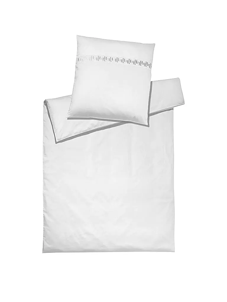 ELEGANTE | Satin Bettwäsche 70x90cm / 140x200cm EL GRECO Weiss | weiss