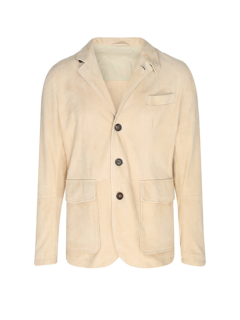 Eleventy Blazer en cuir beige 54
