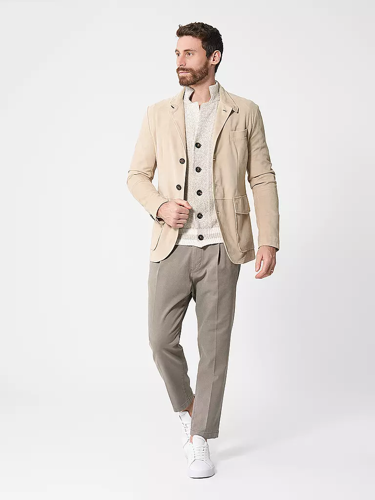 ELEVENTY | Blazer en cuir | beige