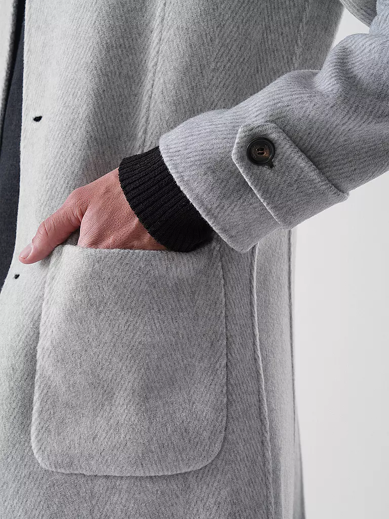 ELEVENTY | Manteau réversible en laine | hellgrau