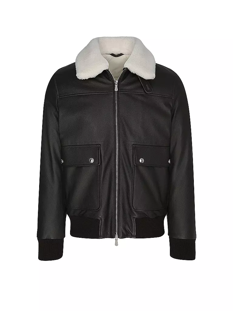 ELEVENTY | Veste en cuir | braun