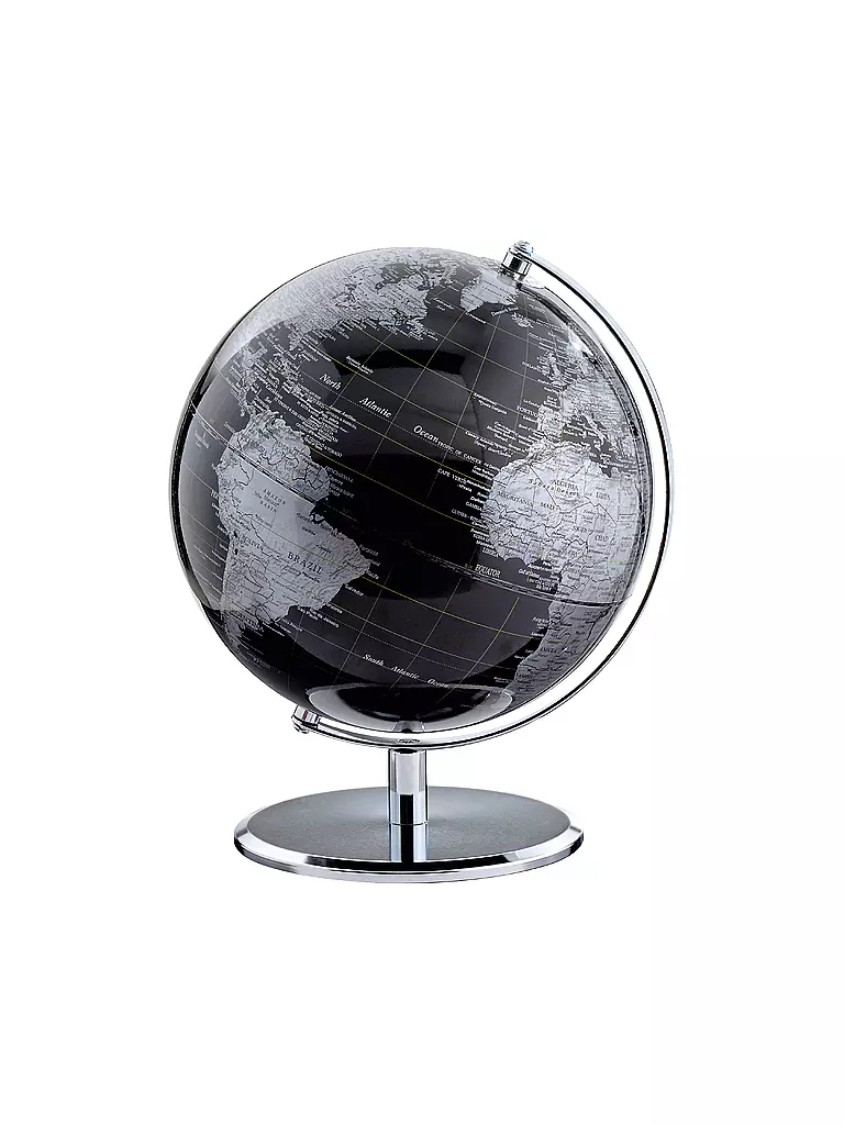 EMFORM | Globe de table - Planet 25 cm noir/argent | Aucune couleur
