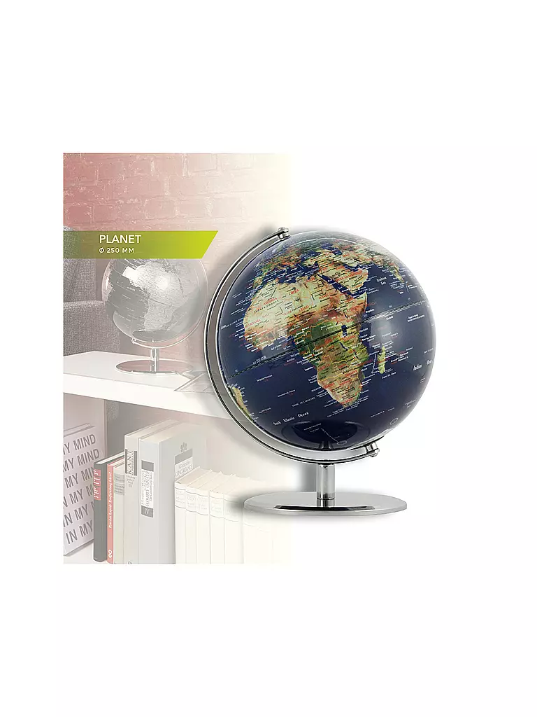 EMFORM | Globe de table - Planet Physical 2 bleu/vert | Aucune couleur
