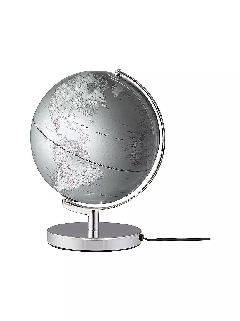 EMFORM | Globe lumineux Terra Light 25cm argent | Aucune couleur