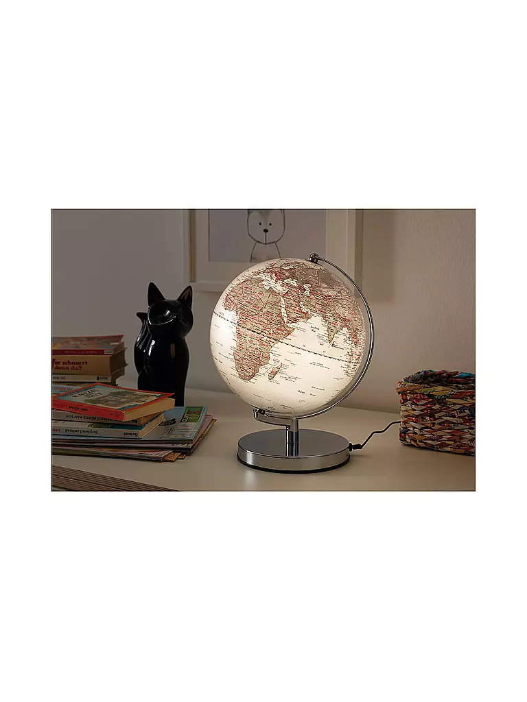 EMFORM | Globe lumineux Terra Light 25cm argent | Aucune couleur