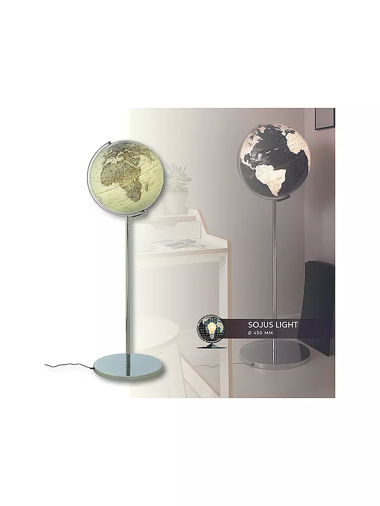 EMFORM | Globe sur pied - Sojus Light LD 43cm argent | Aucune couleur