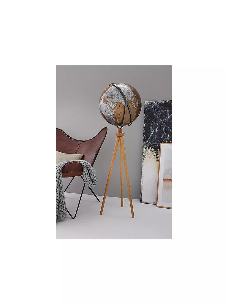 EMFORM | Globe sur pied - Sputnik 43 cm bronze/argent | Aucune couleur