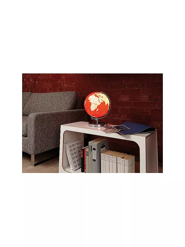 EMFORM | Leuchtglobus Terra Light 25cm rouge/blanc | Aucune couleur