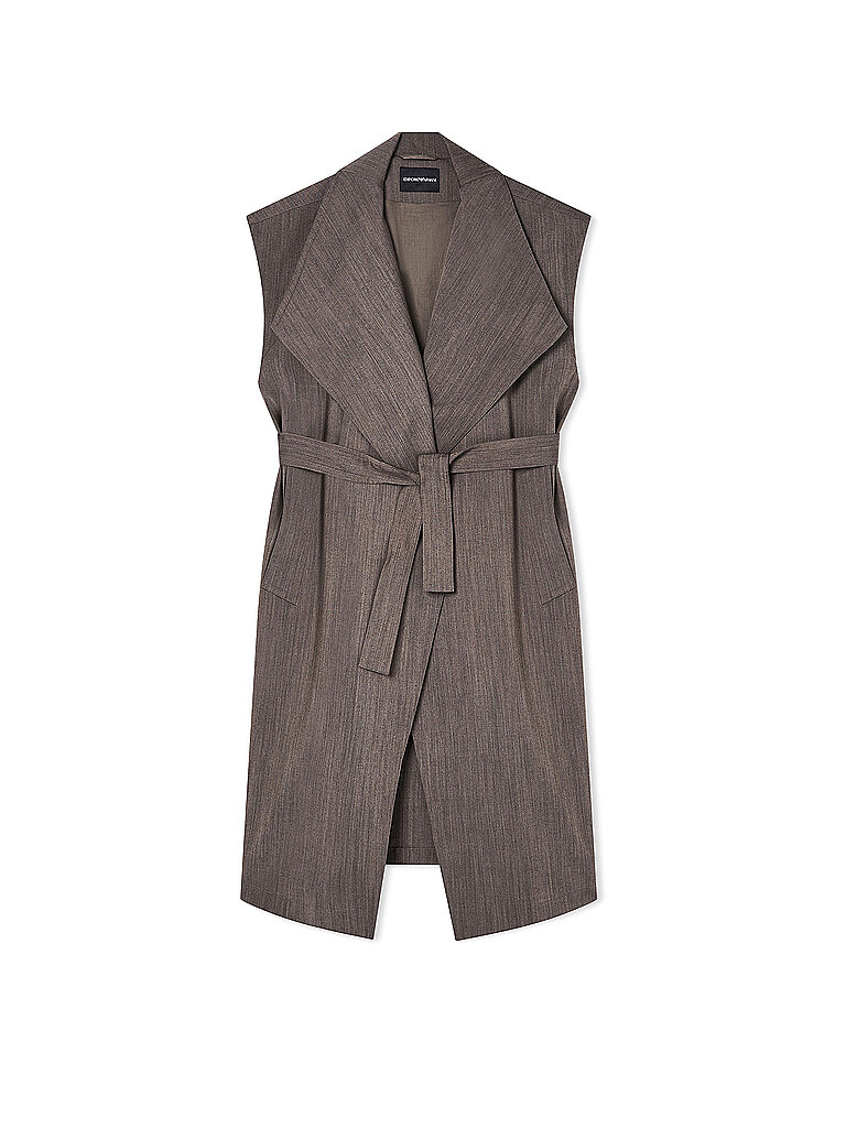 EMPORIO ARMANI Manteau en laine marron | M