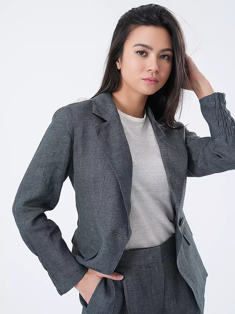 EMPORIO ARMANI | Leinenblazer  | Vert
