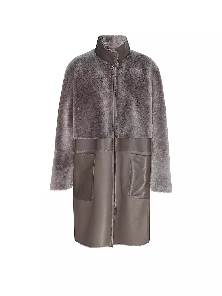 EMPORIO ARMANI | Manteau en peau de mouton retournée | braun