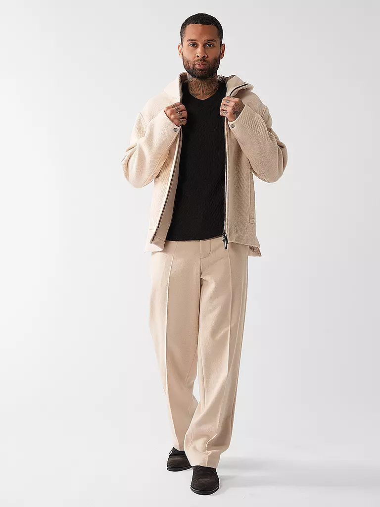 EMPORIO ARMANI | Pantalon en laine | creme