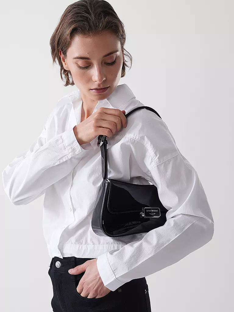 EMPORIO ARMANI | Sac en cuir - Mini sac CASSANDRA Medium | Noir