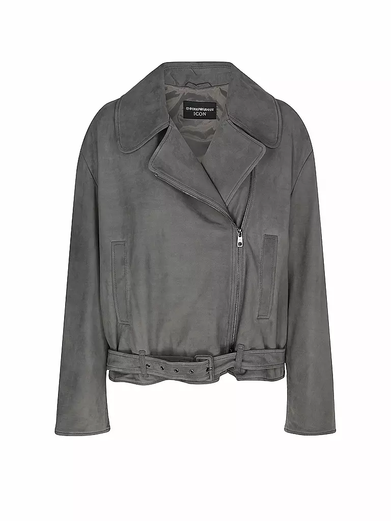 EMPORIO ARMANI | Veste en cuir | grau