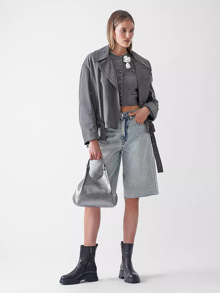 EMPORIO ARMANI | Veste en cuir | grau