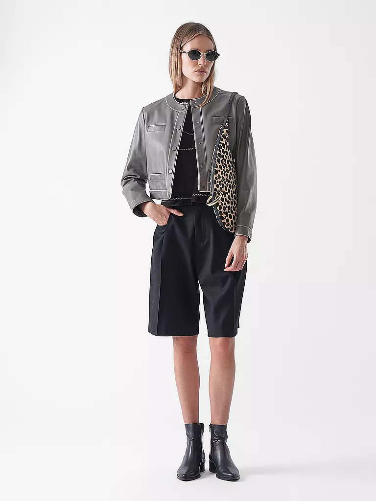 EMPORIO ARMANI | Veste en cuir | Marron