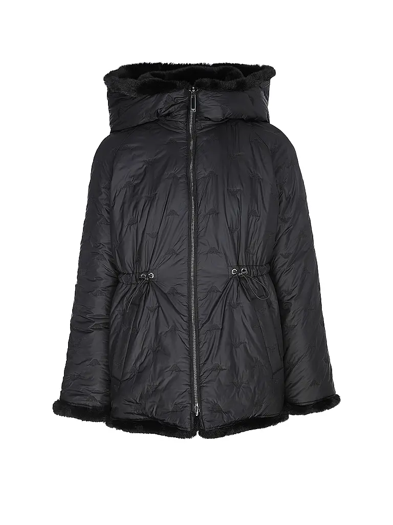EMPORIO ARMANI | Veste réversible aspect fourrure | Noir