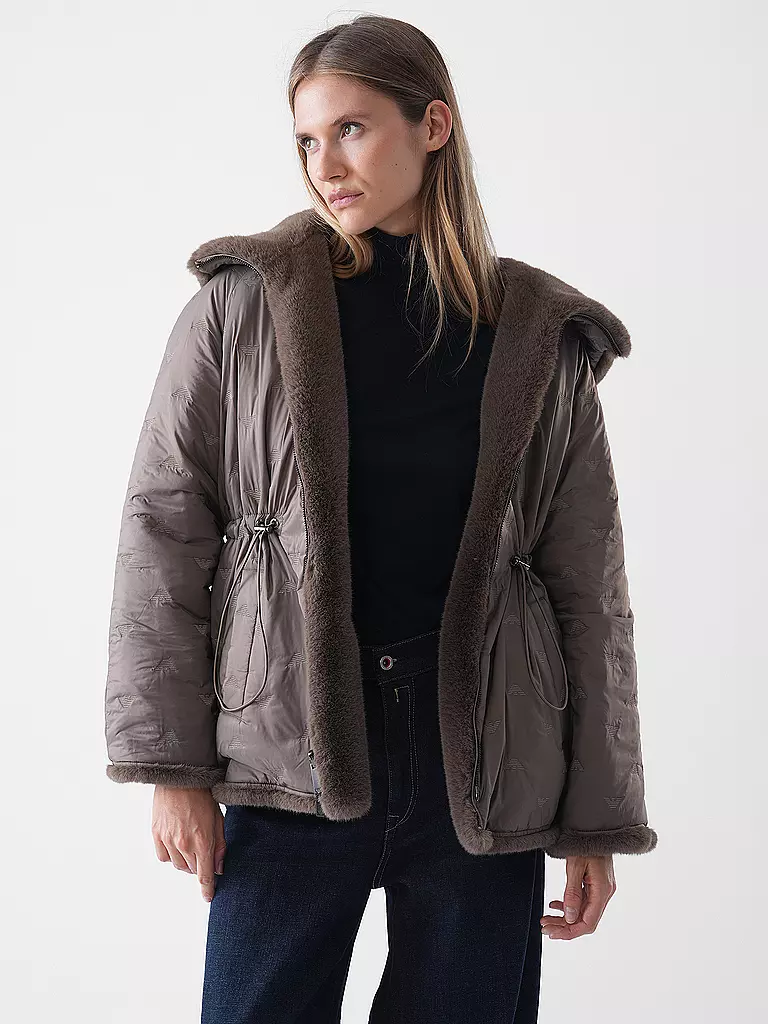 EMPORIO ARMANI | Veste réversible aspect fourrure | braun