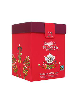 ENGLISH TEA SHOP | English Breakfast, BIO Fairtrade, Thé en vrac, Boîte de 80g