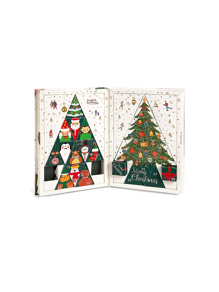 ENGLISH TEA SHOP | Calendrier de l'Avent de thé 24 sachets Livre de thé Blanc | weiss