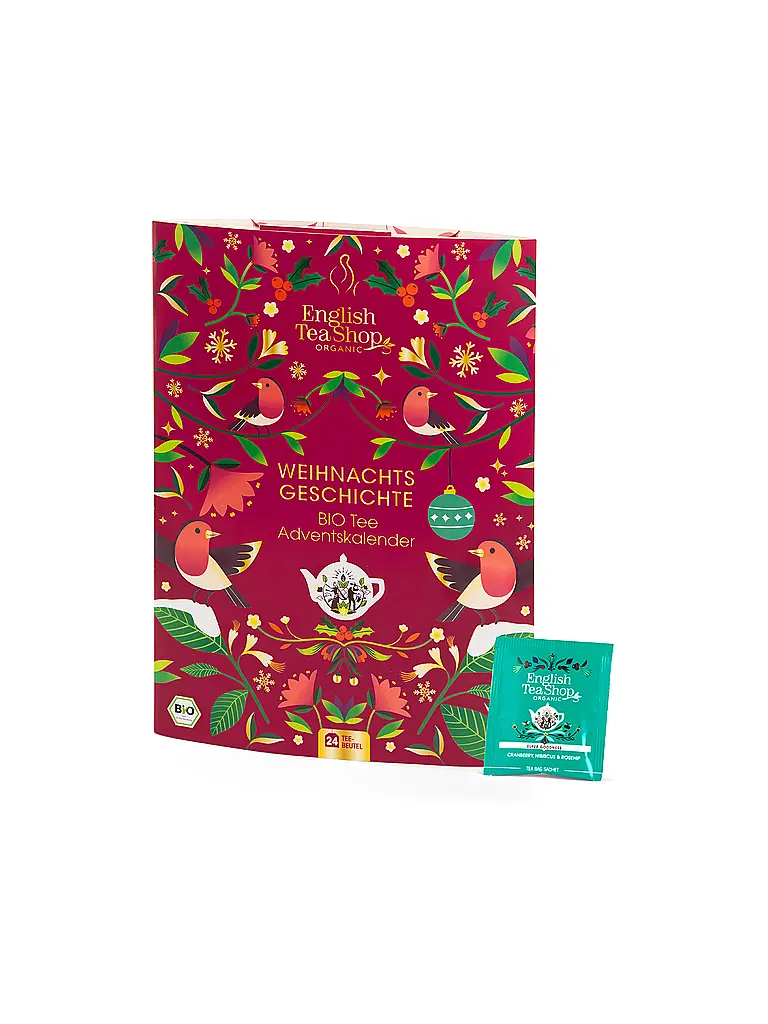 ENGLISH TEA SHOP | Calendrier de l'Avent de thé 24 sachets Noël | dunkelrot
