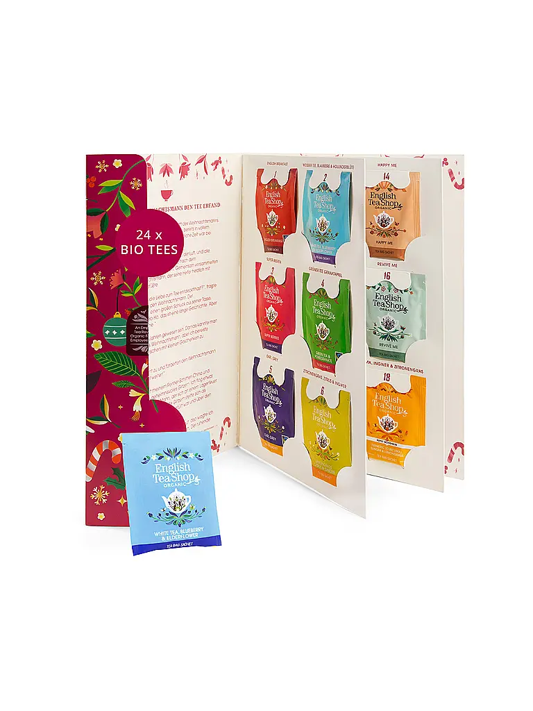 ENGLISH TEA SHOP | Calendrier de l'Avent de thé 24 sachets Noël | 