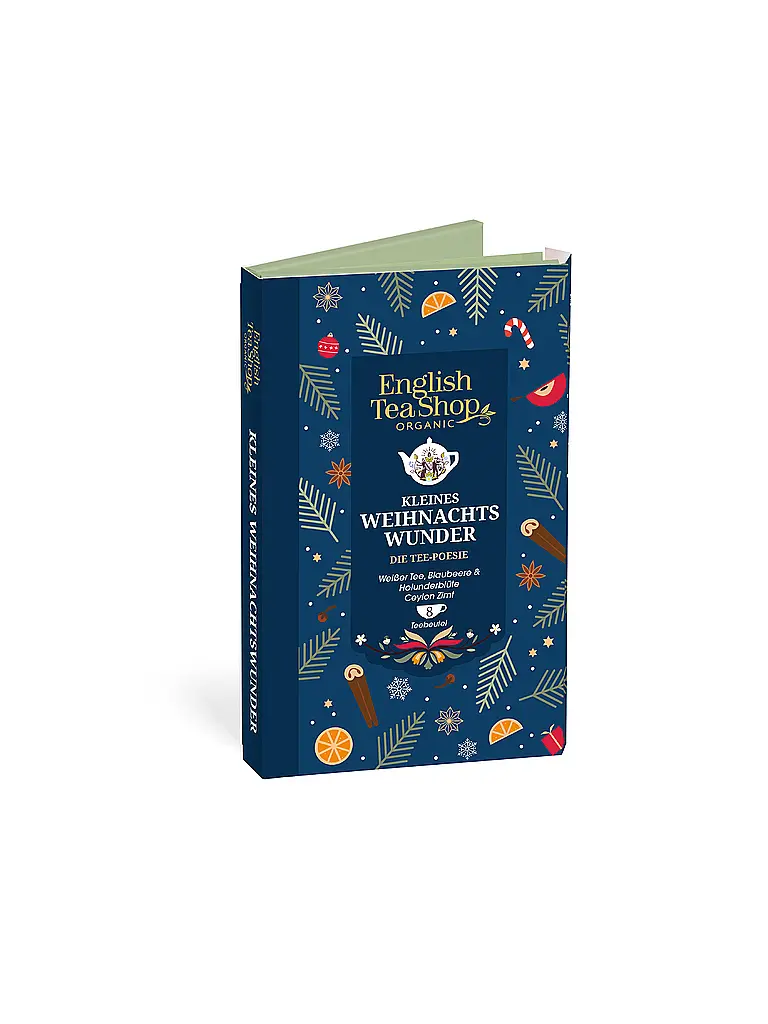 ENGLISH TEA SHOP | Thé d'hiver 8 sachets Merveille de Noël | Bleu foncé