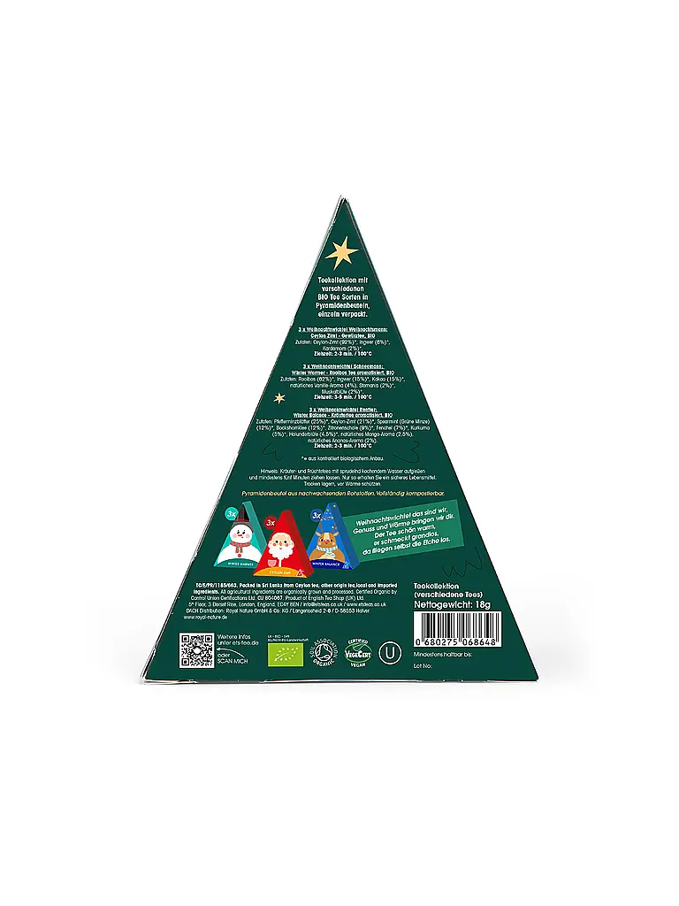 ENGLISH TEA SHOP | Thé d'hiver 9 sachets Lutin de Noël Vert foncé | 