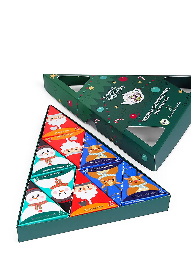 ENGLISH TEA SHOP | Thé d'hiver 9 sachets Lutin de Noël Vert foncé | 