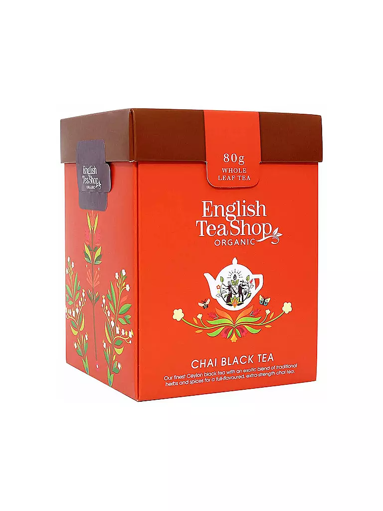 ENGLISH TEA SHOP | Thé Noir Chaï, BIO, Thé en Vrac, Boîte de 80g | bunt