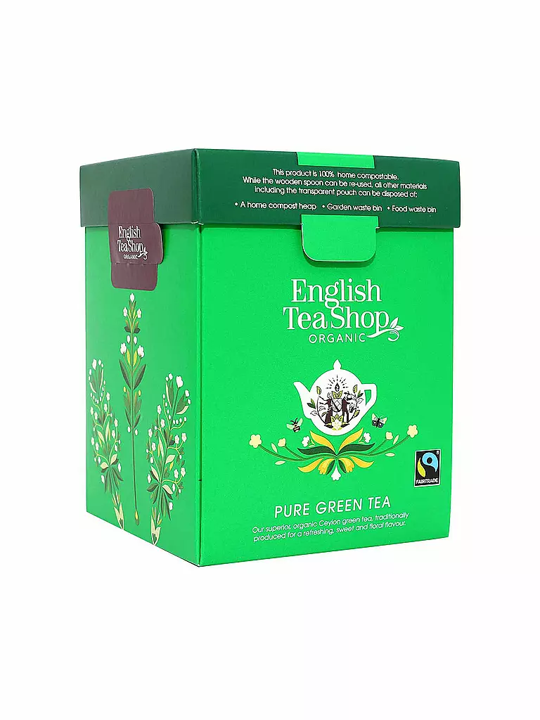 ENGLISH TEA SHOP | Thé vert, BIO Fairtrade, Thé en vrac, Boîte de 80g | bunt