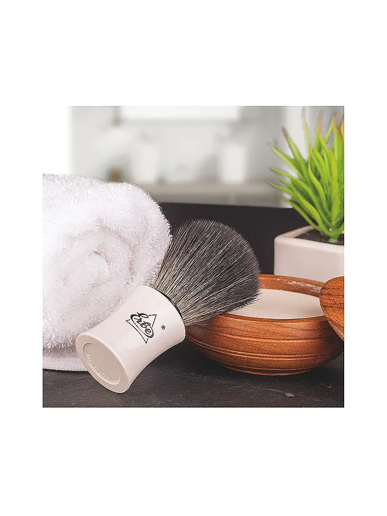 ERBE | Blaireau de rasage, synthétique, blanc, taille M | 