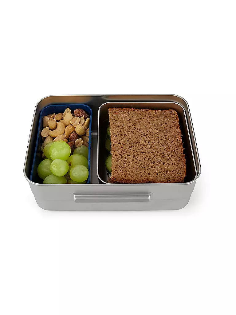 ERGOBAG | Boîte à lunch en acier inoxydable bleue | Bleu foncé