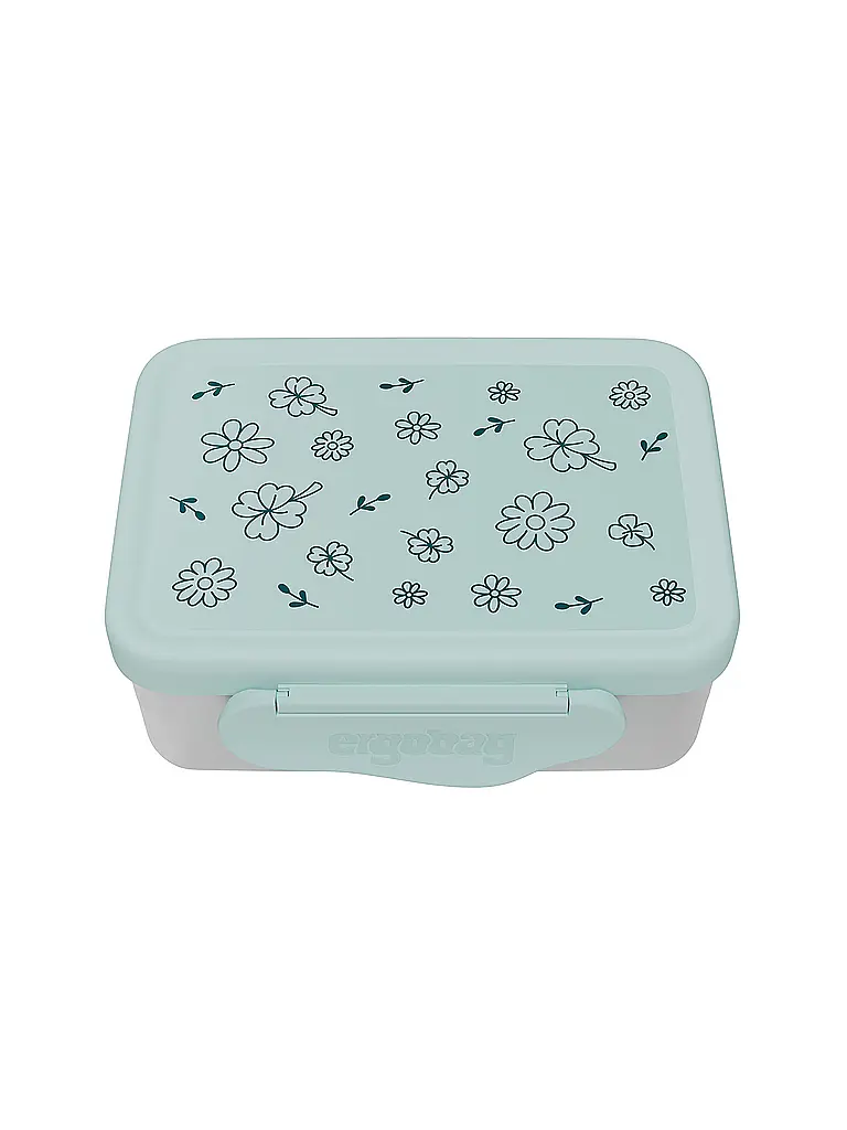 ERGOBAG | Boîte à lunch en acier inoxydable Fleurs | Menthe