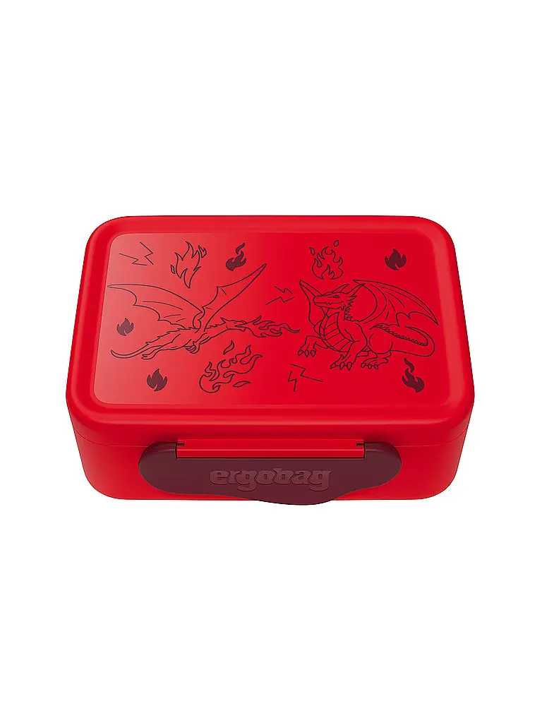ERGOBAG | Boîte à lunch en plastique Dragon | Rouge