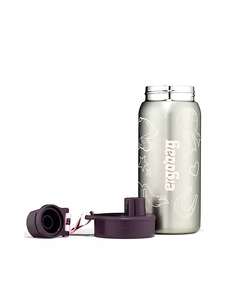 ERGOBAG | Edelstahl Trinkflasche 0,5L Lila | Lilas