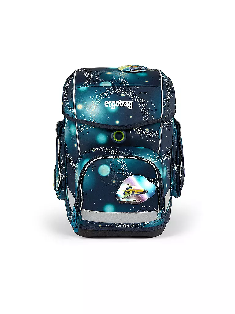 ERGOBAG | Ensemble de cartable 5 pièces CUBO Galaxy Glow - RaumfahBär | dunkelblau