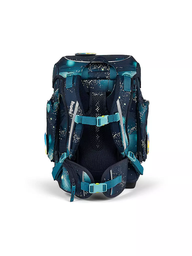 ERGOBAG | Ensemble de cartable 5 pièces CUBO Galaxy Glow - RaumfahBär | dunkelblau