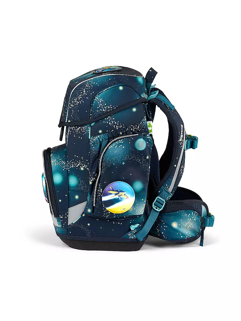 ERGOBAG | Ensemble de cartable 5 pièces CUBO Galaxy Glow - RaumfahBär | dunkelblau