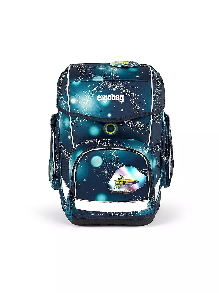 ERGOBAG | Ensemble de cartable 5 pièces CUBO Galaxy Glow - RaumfahBär | dunkelblau