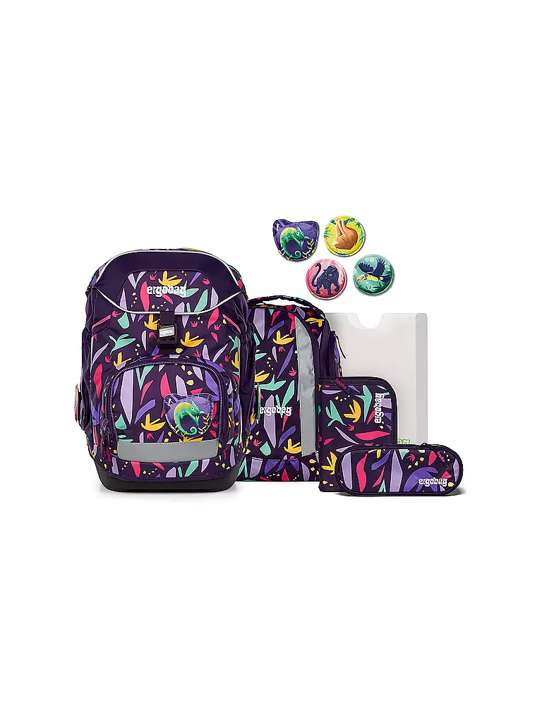 ERGOBAG | Ensemble de cartable 6 pièces Pack Ambärzonas | Lilas
