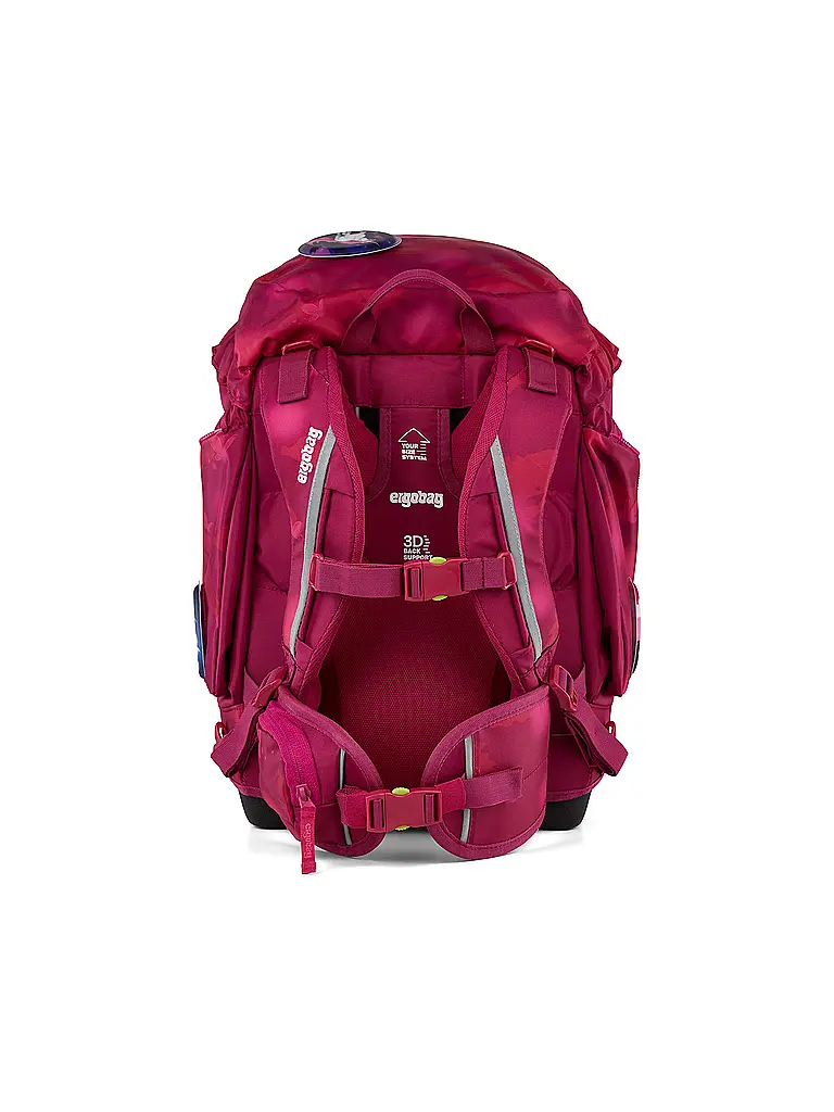 ERGOBAG | Ensemble de cartable 6 pièces Pack MondzauBär | Rose vif