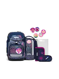 ERGOBAG | Ensemble de cartable 6 pièces PACK Reflex Glow - Bärlaxy | Lilas
