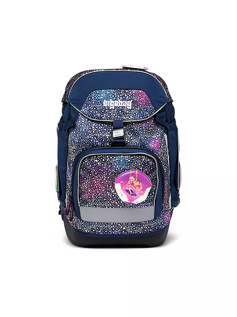 ERGOBAG | Ensemble de cartable 6 pièces PACK Reflex Glow - Bärlaxy | Lilas