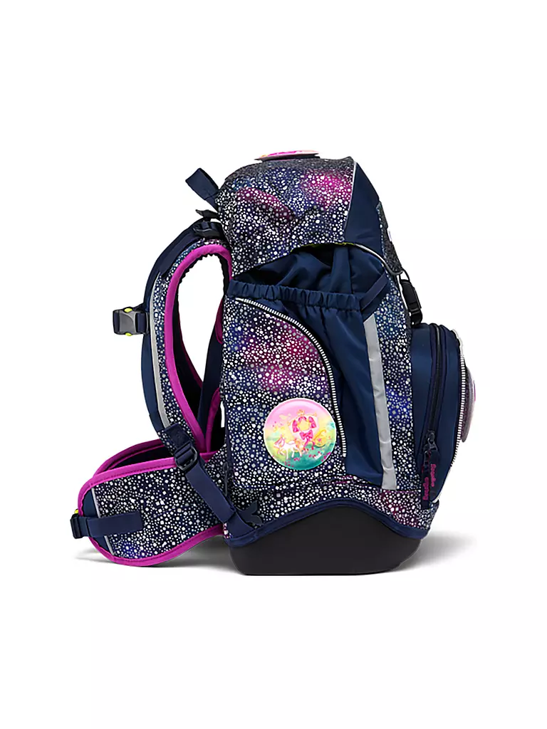 ERGOBAG | Ensemble de cartable 6 pièces PACK Reflex Glow - Bärlaxy | Lilas