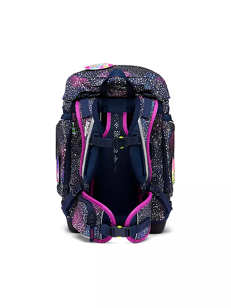 ERGOBAG | Ensemble de cartable 6 pièces PACK Reflex Glow - Bärlaxy | Lilas