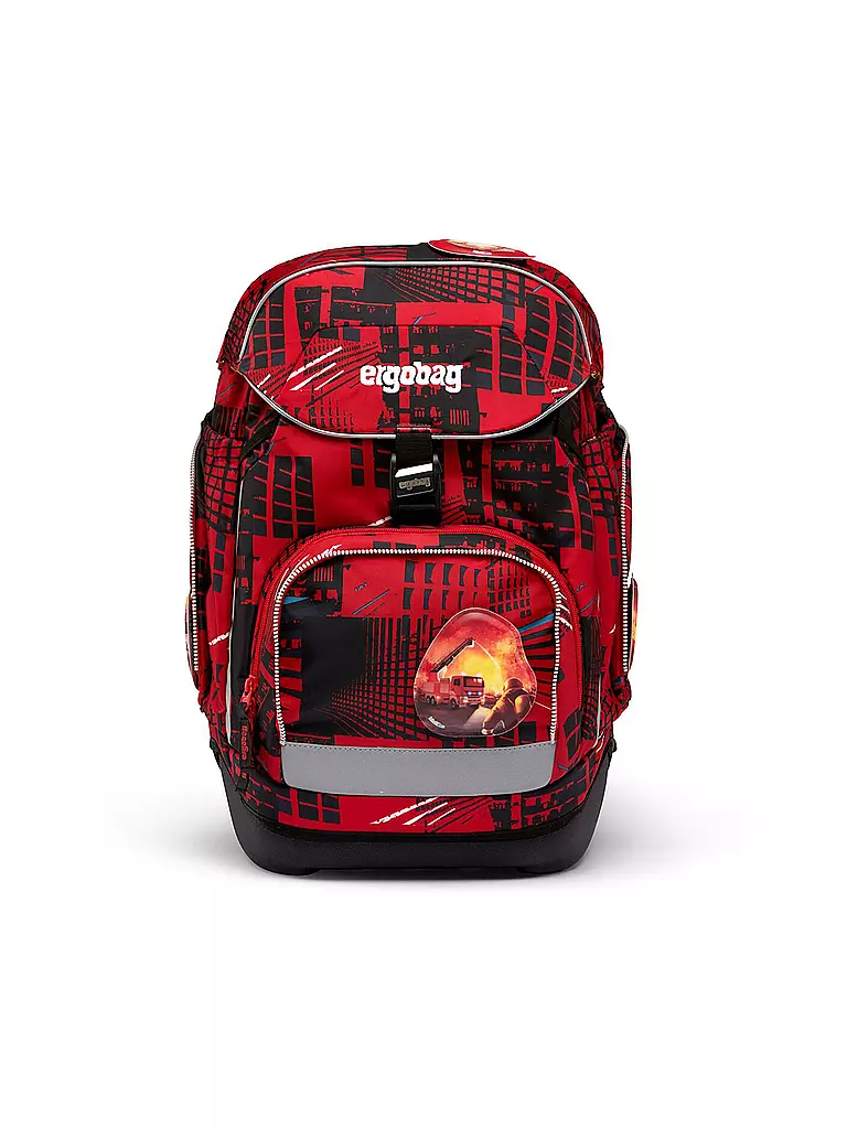 ERGOBAG | Ensemble de cartables 6 pièces - AlerteIncendie | Rouge