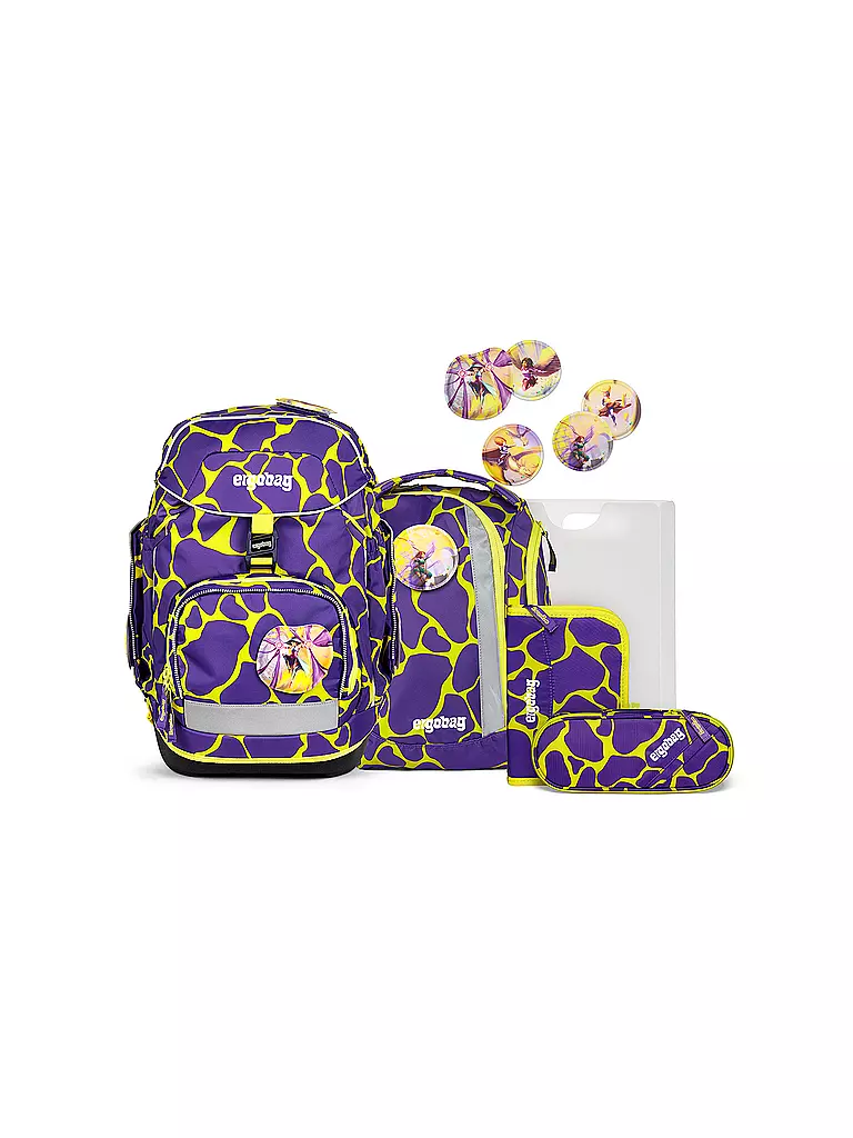 ERGOBAG | Ensemble de cartables 6 pièces PACK Lumi - SuBärkraft | Lilas