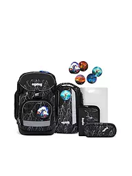ERGOBAG | Ensemble de cartables 6 pièces PACK Reflex Glow - Super ReflektBär | Noir
