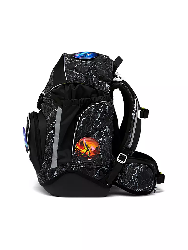 ERGOBAG | Ensemble de cartables 6 pièces PACK Reflex Glow - Super ReflektBär | schwarz